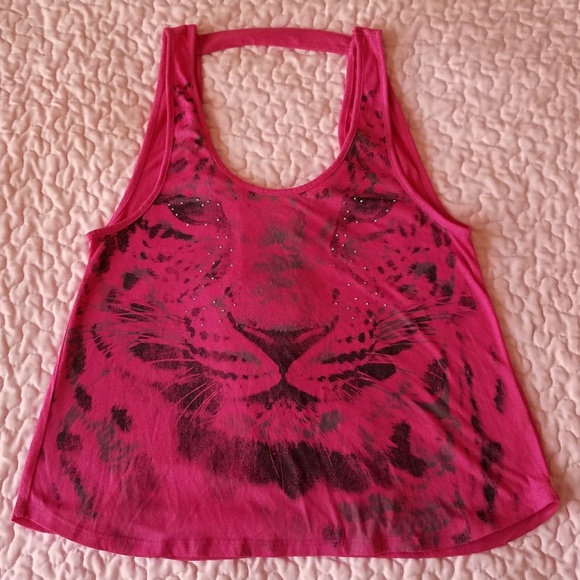Nine After Nine Hot Pink Graphic Tank Size Med - Picture 5 of 8